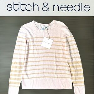 Stitch & Needle Top summer cotton sweater size Small cool
Blush pink muted gold